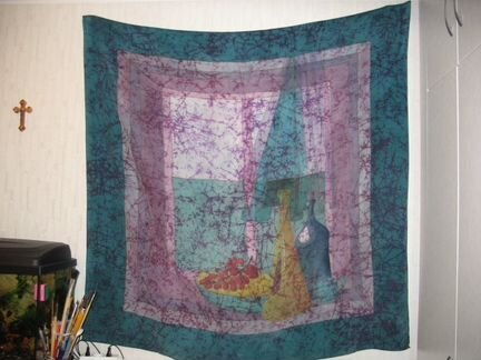 Штора-панно в технике батик