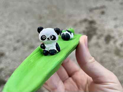 Подставка для благовоний из глины с пандами