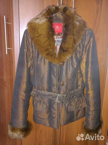 Куртка женская демисезонная с нат.мехом 42-44р