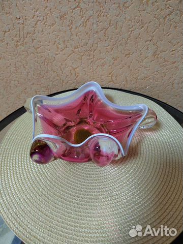 Ваза Богемское стекло цветное стекло Чехия