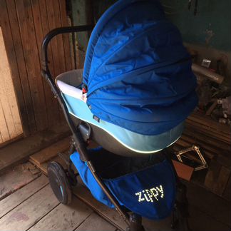 Коляска 2 в 1 Tutis Zippy New, Голубой/светло-голу