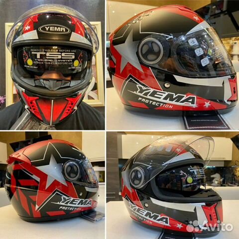 Новый шлем мото шлем скутера мопеда с темными очка
