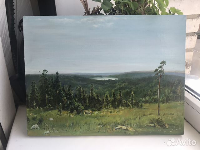 Пейзаж. Картина маслом. Копия Шишкина
