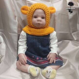 Шапочка-шлем вязанный