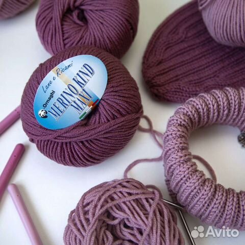 Пряжа меринос Ornaghi, спицы, крючки