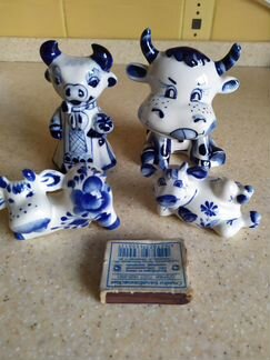 Фигурки Корова гжель