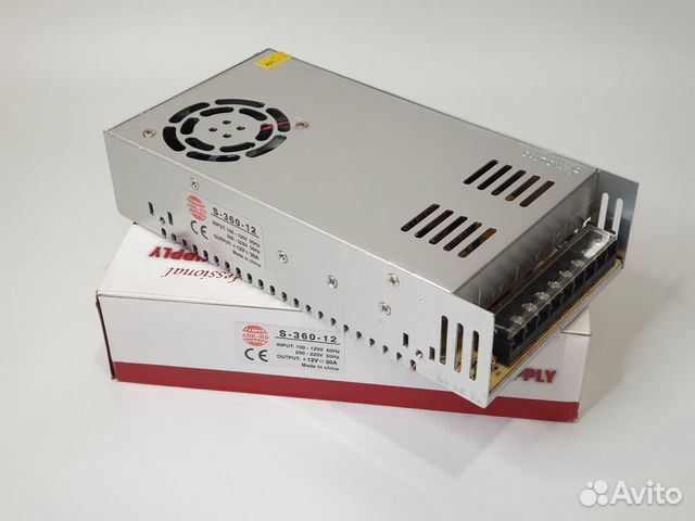 Блок питания 12V 30А металл