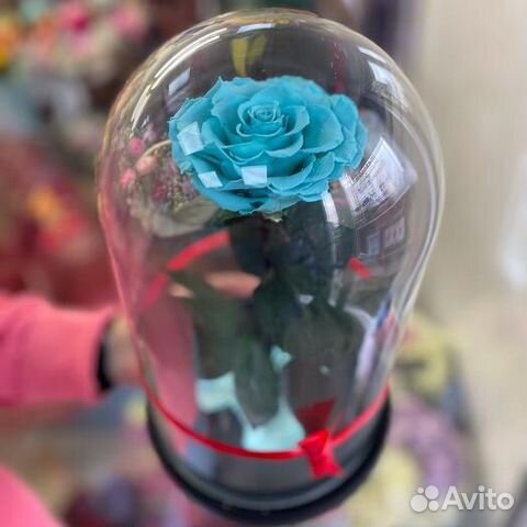 Вечная роза в колбе