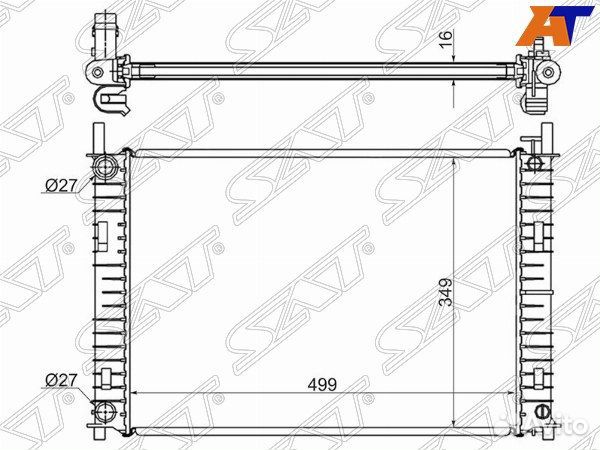 Радиатор ford fiesta, ford fiesta 02-08, ford fusi