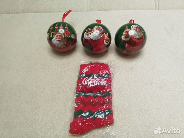 Елочная игрушка с носками внутри Coca-Cola