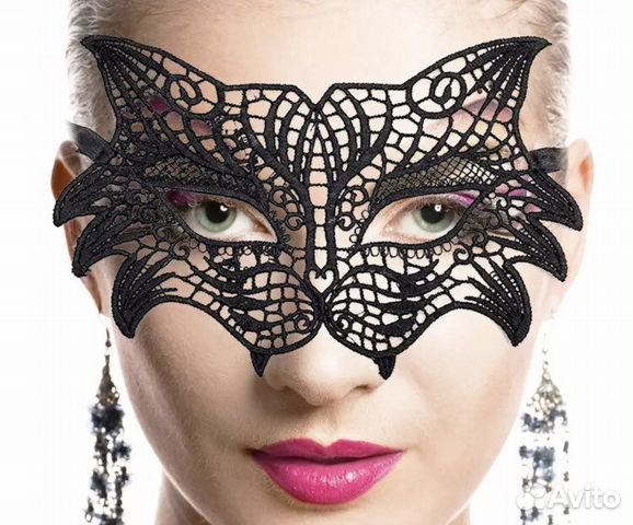 Маска кружевная на лицо карнавальная