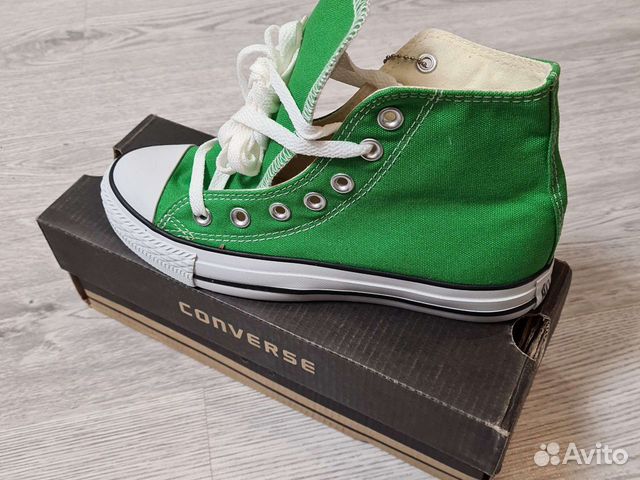 Кеды Converse высокие зеленые новые