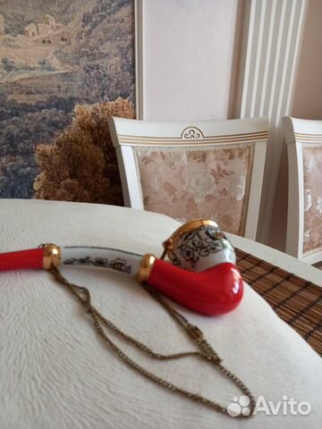 Фарфоровая трубка -сувенир Киiв Сумской фз