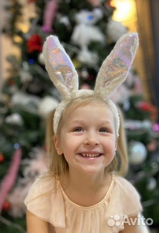 Ободок ушки с поедками мех