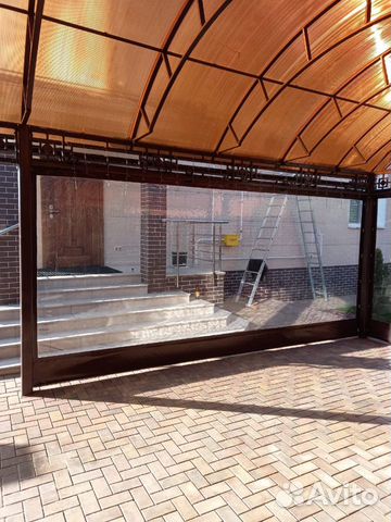 Мягкие окна безрамное остекление навесы, гаражи