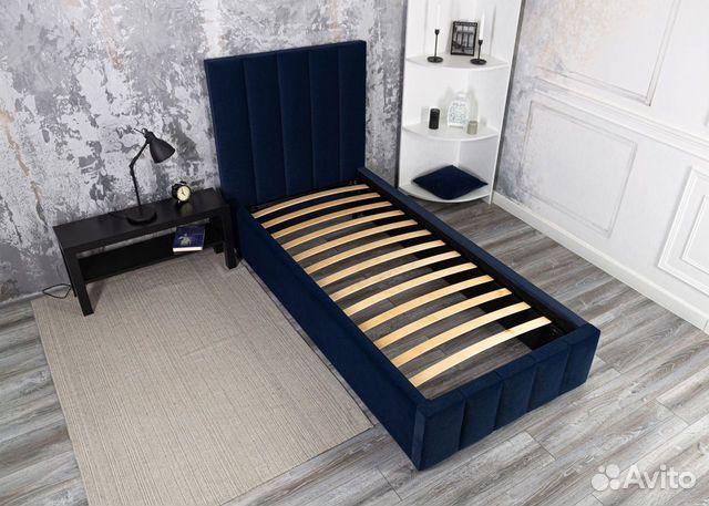 Кровать 80х200 синий Богема