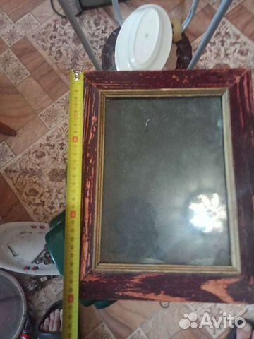 Рамка от иконы старинная дерево с родным стеклом