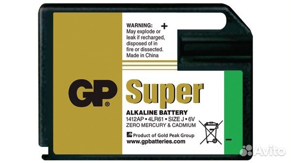 Элемент питания (батарейка) GP 1412AP (4LR61, J)