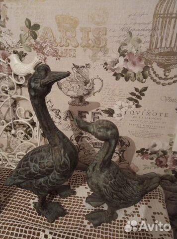 Фигурка гусь, утка, чугун