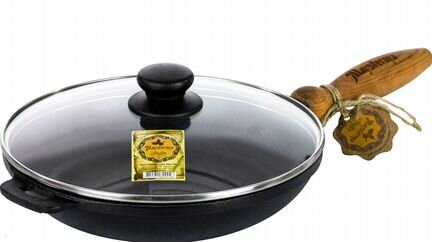 Сковородка чугунная с крышкой