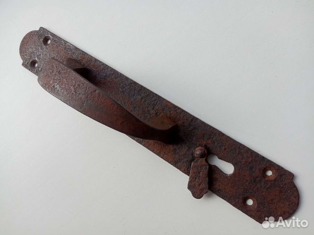 Ручка на дверь старинная большая железо 1920 г