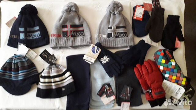 Новые шапки шарфы варежки перчатки MaxiMo и др