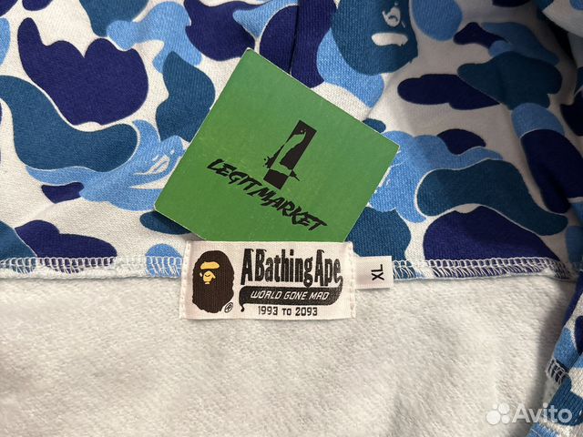 Bape ABC Shark Full Zip Hoodie Blue / New V