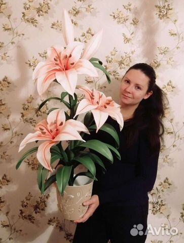 Ростовые цветы и светильники. Ручная работа