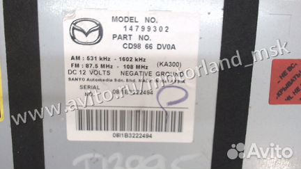 Магнитола Mazda 5 (CR), 2009