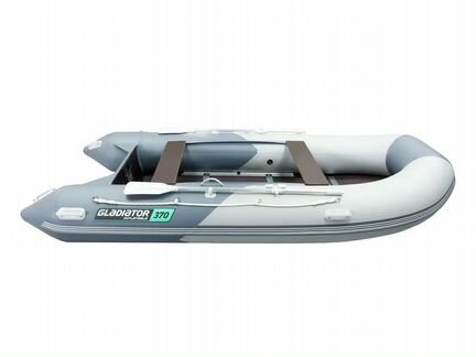 Лодка пвх Gladiator B370 светло-темно серый