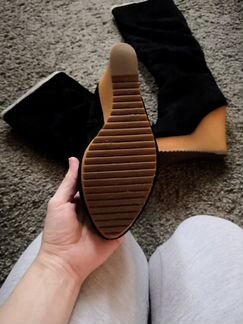 Красивые сапоги натур замша новые