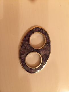 Эксклюзивный зажим для платка с аметистами