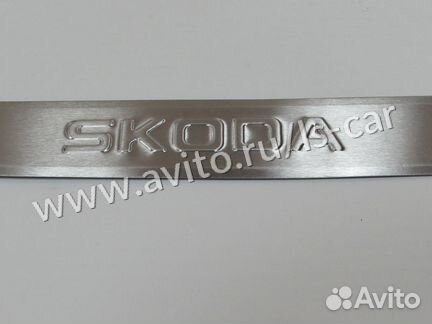 Накладка бампера Шкода Октавия 2 А5 хром