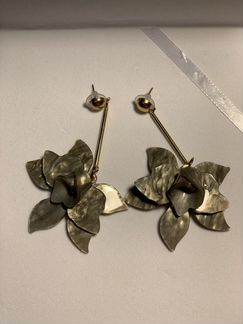 Висячие серьги цветы