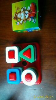 Комплект развивающих игрушек кубики и башенки с ко