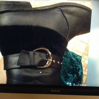 Модные зимние сапоги с отделкой из пони,р.41