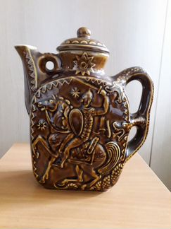 Большой чайник, св. Георгий Победоносец, керамика