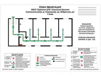 Разработка планов эвакуации окпд 2