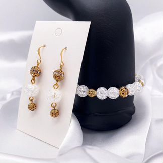 Свадебные украшения ручной работы кварц UNUbijou