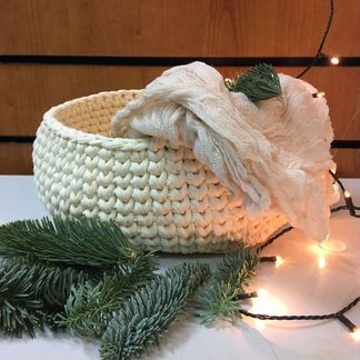 Вязаные кашпо для хранения