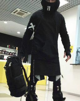 Black Cross Logo Hoodie 11 by Boris Bidjan Saberi