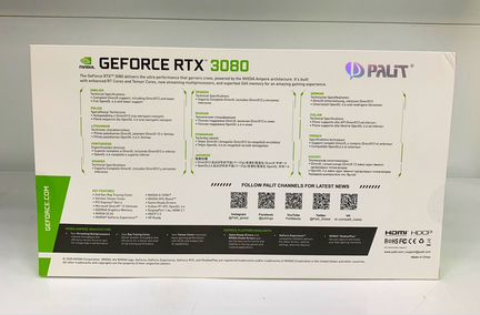 Видеокарта Palit GeForce RTX 3080 GameRock OC 10GB