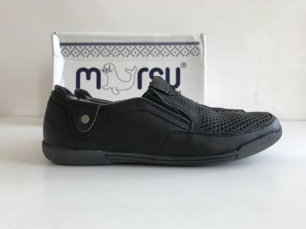 Mursu черные мокасины/туфли нат кожа 35/22,5 см