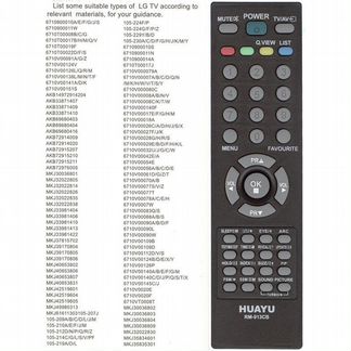 Новый Универсальный пульт Huayu для LG RM-913CB