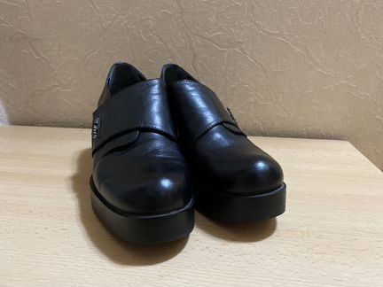 Кожаные ботинки на платформе 37