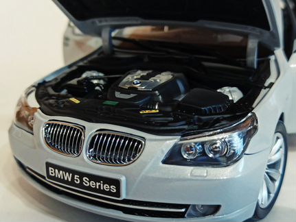 Bmw E60 550i Рестайлинг Pearl Silver 1:18 Kyosho