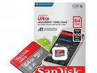 Карта памяти MicroSD SanDisk 64GB Ultra A1 новая