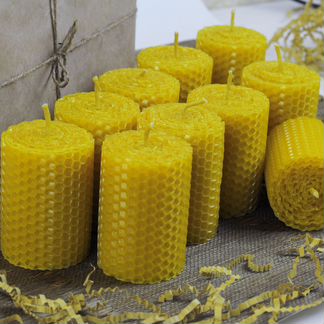 Няшные свечи из воска Бочонок 10 шт в крафте