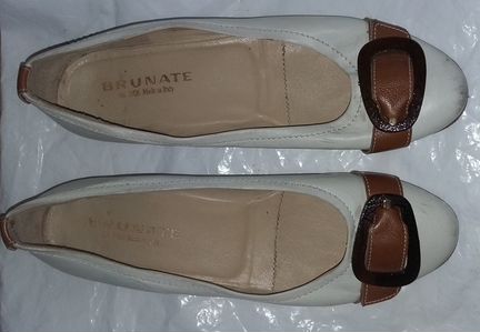 Brunate туфли балетки 42-42,5-43 белые бу Италия