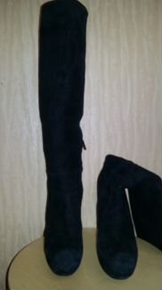 Сапоги замшевые черные paolo conte демисезонные вы